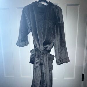 Plush Grey Robe